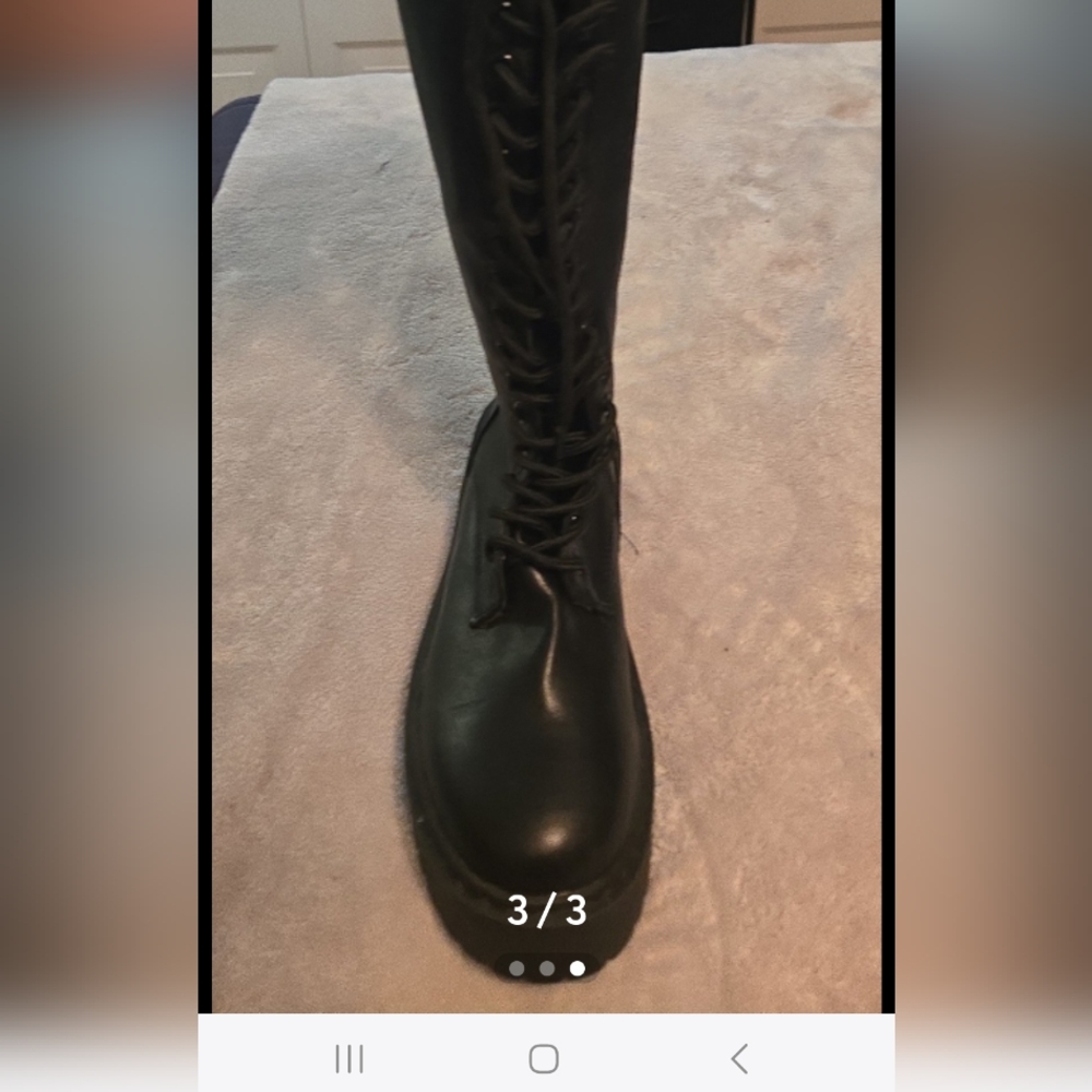 SHEIN Black Rugged Sole Boots